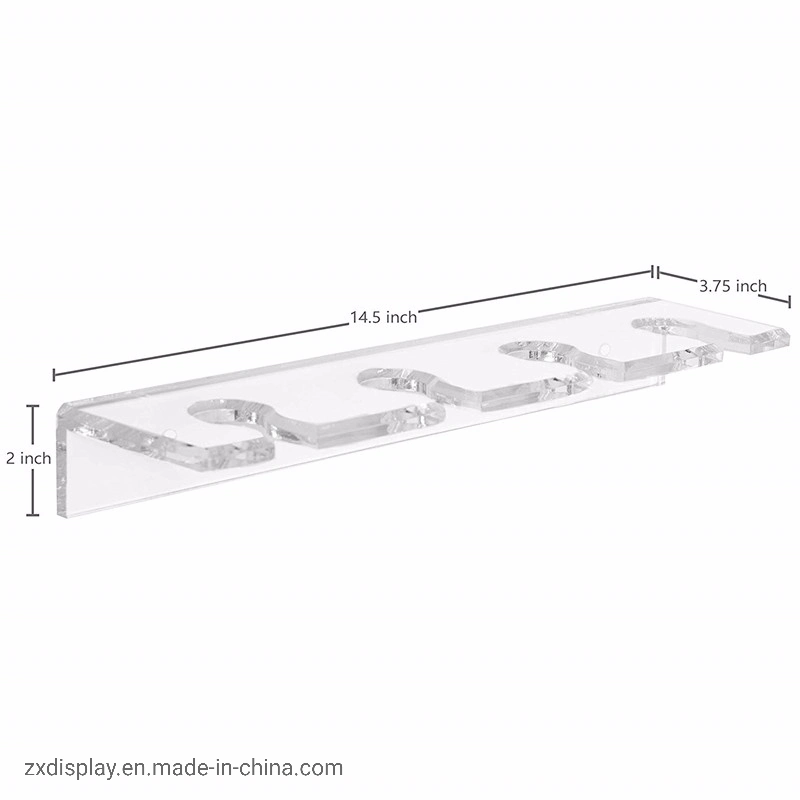 Прозрачная акриловая настенная полка для держателя Wineglass