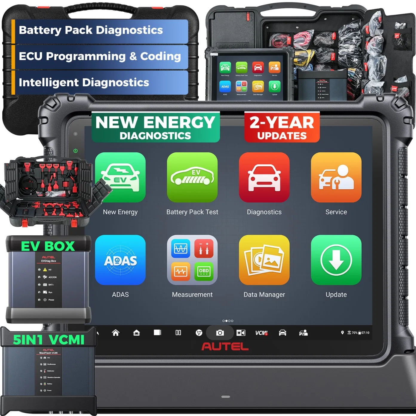 Autel Maxisys Ultra EV Ms919 Lite 2 Years Free Update Bluetooth Scanner Intelligent EV Diagnostics with Maxiflash Vcmi