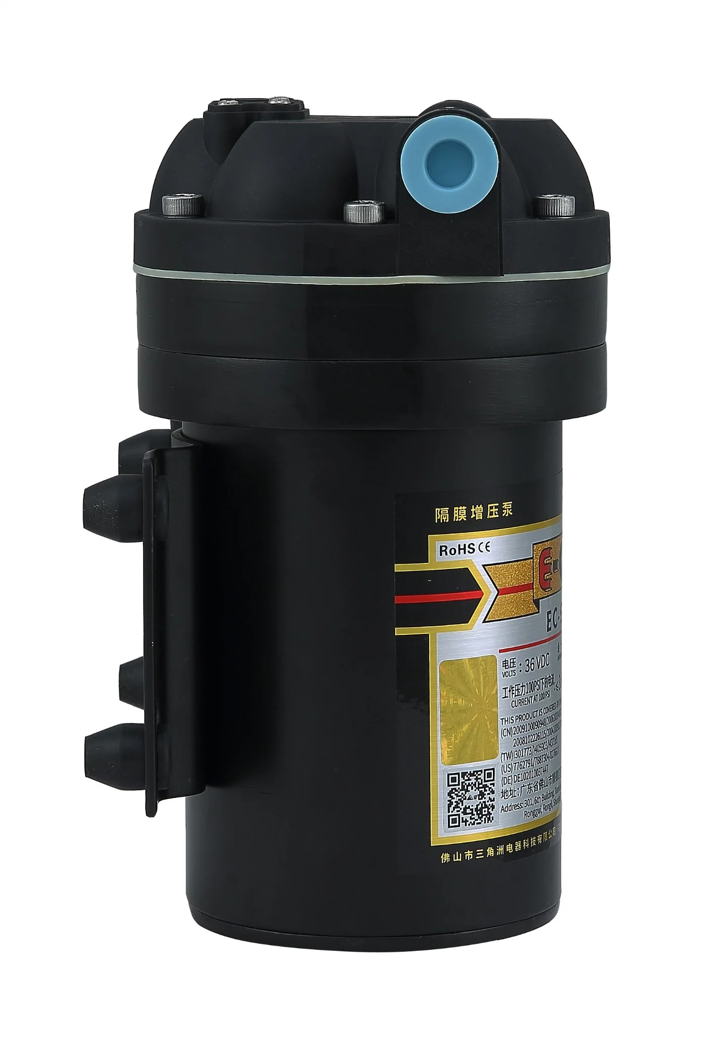 Bomba de água de diafragma 800gpd Ultra Flow 4,8L/M @ 100psi Max 170psi Osmose inversa 636