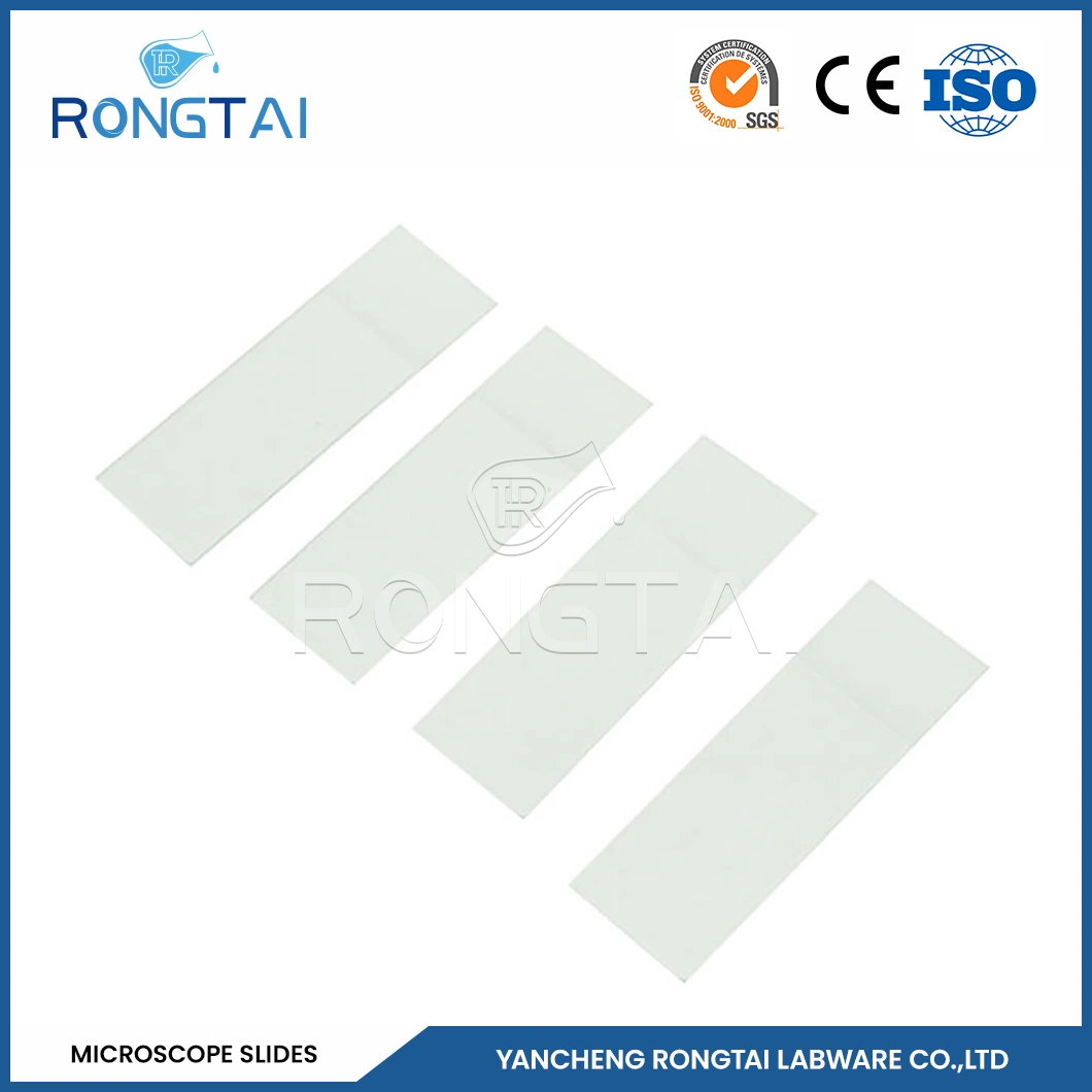 Rongtai plástico Microscope cobertura desliza fabricantes Microscope Slide Frosted China 7101 7102 7105 7107 7109 Mini lâminas de microscópio