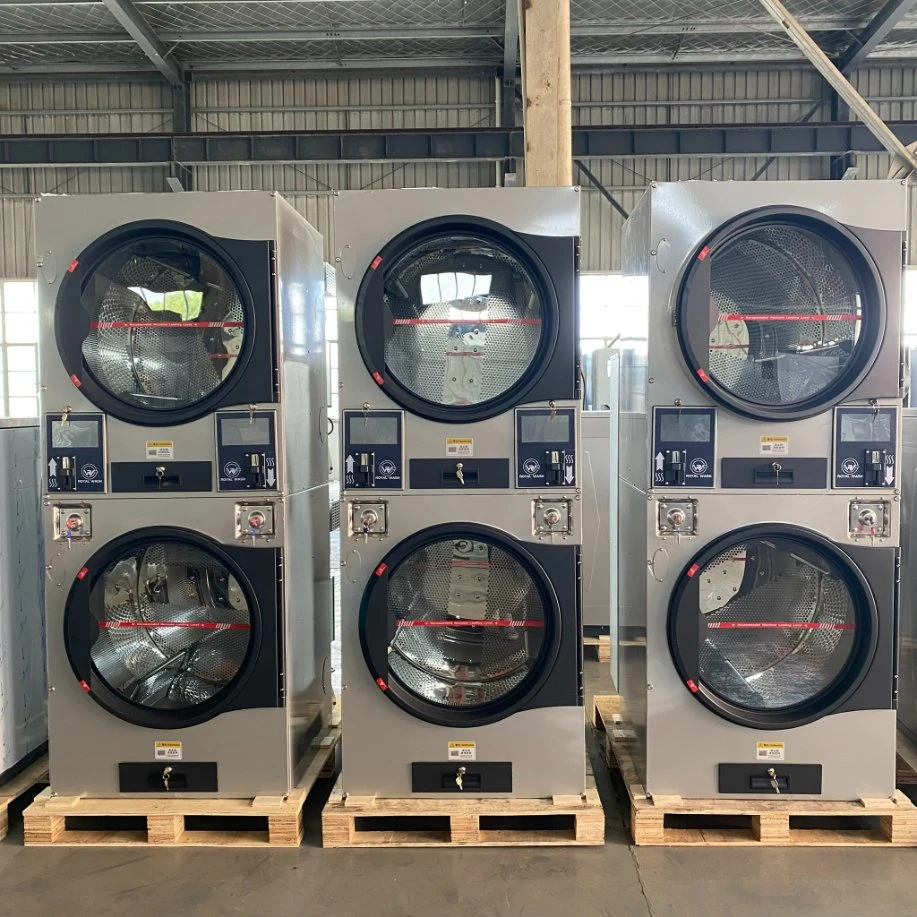 Commercial Stainless Steel Laundry equipment Coin Operated Industrial Double Tumble Dryer