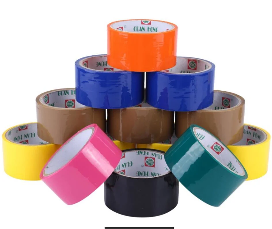 Packing Tape All Colors Red/Yellow/Blue/Green/Pink/White/Tan/Brown Brand Name Solvent Based Acrylic Glue Water Based