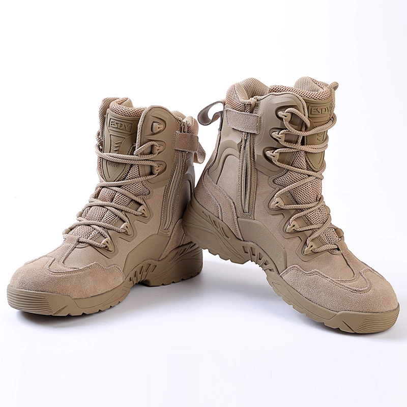 Tactical Resistant Leather Upper Rubber Sole Hiking Boots