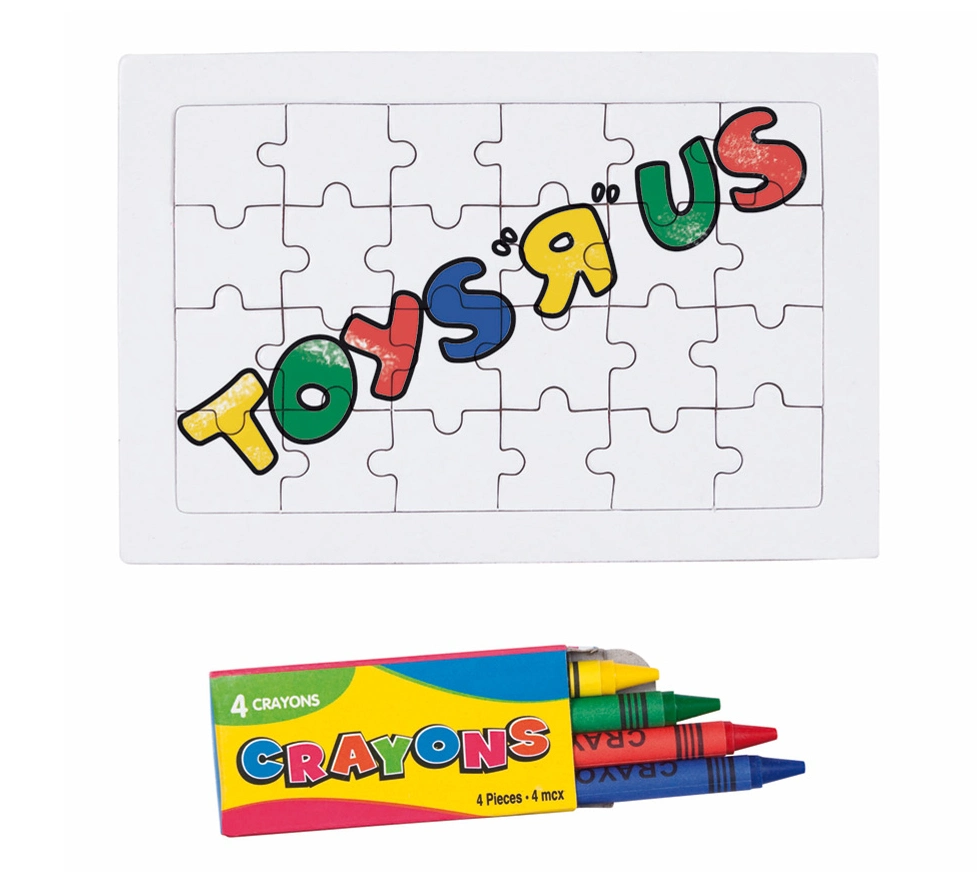 O desenvolvimento intelectual Kids Papelaria Non-Toxic giz de cera 4 PCS com papel Puzzle