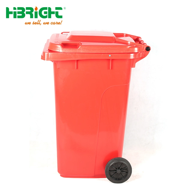 Big Capacity Colourful HDPE Plastic with Wheels Supermarket Trash Container