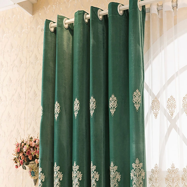 Luxury União Palace Villa Bordados Elegantes frescos Jacquard Romântico Cortinas simples para sala de jantar quarto Windows