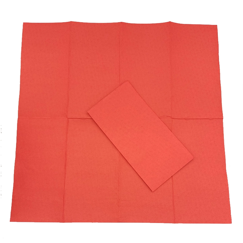 2ply 16GSM 100% Virgin 40 * 40cm GT Fold gestepptes rotes Papier Serviette Für Abendessen