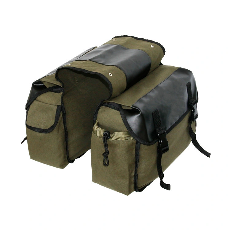 Bicycle Bags Motorbike Large Capacity Saddle Bag Motorcycle Riding Travel Canvas Waterproof Box Side Tools Bag Pouch Wyz20887