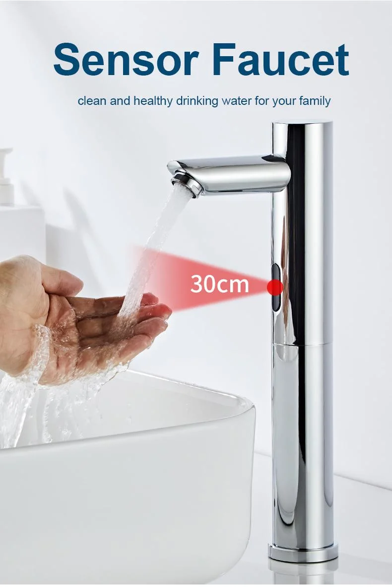 Berührungslose Induktionshahn Chrom Badezimmer Automatische No Touch Sensor Becken Wasserhahn Waschbecken Wasserhahn