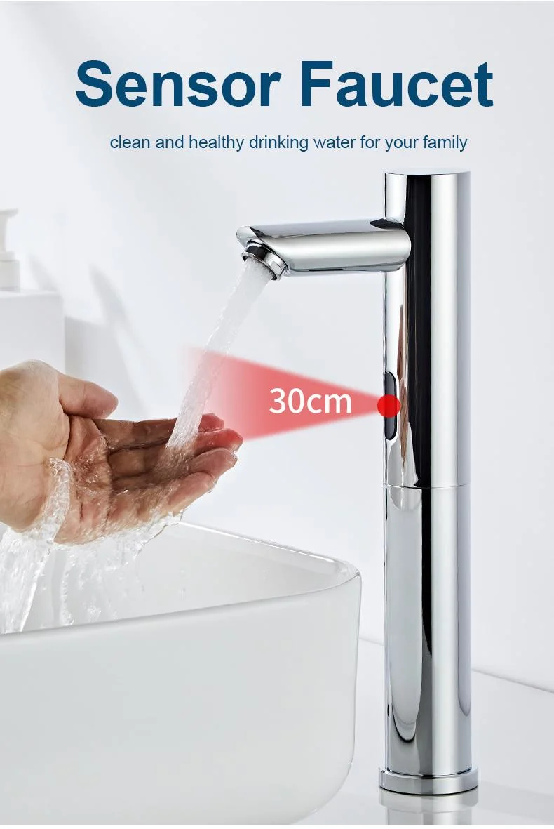 Inducción Touchless grifo automático si no hay cuarto de baño de cromo de la cuenca del sensor táctil Grifo lavabo grifo