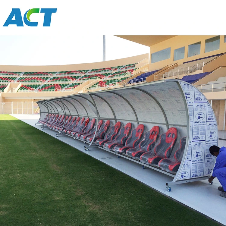 Galvanized Steel Made Portable Football Team Shelter, Mobile Soccer Player Shelters