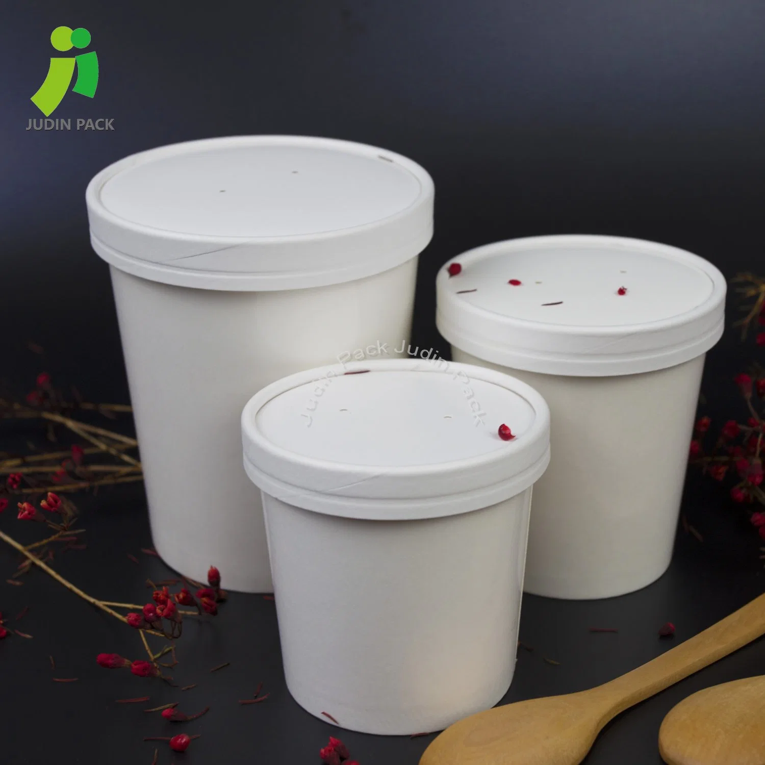 1300ml Salad Bowl Are Made of Thick, Sturdy and Reliable Double Poly-Coated Paperboard