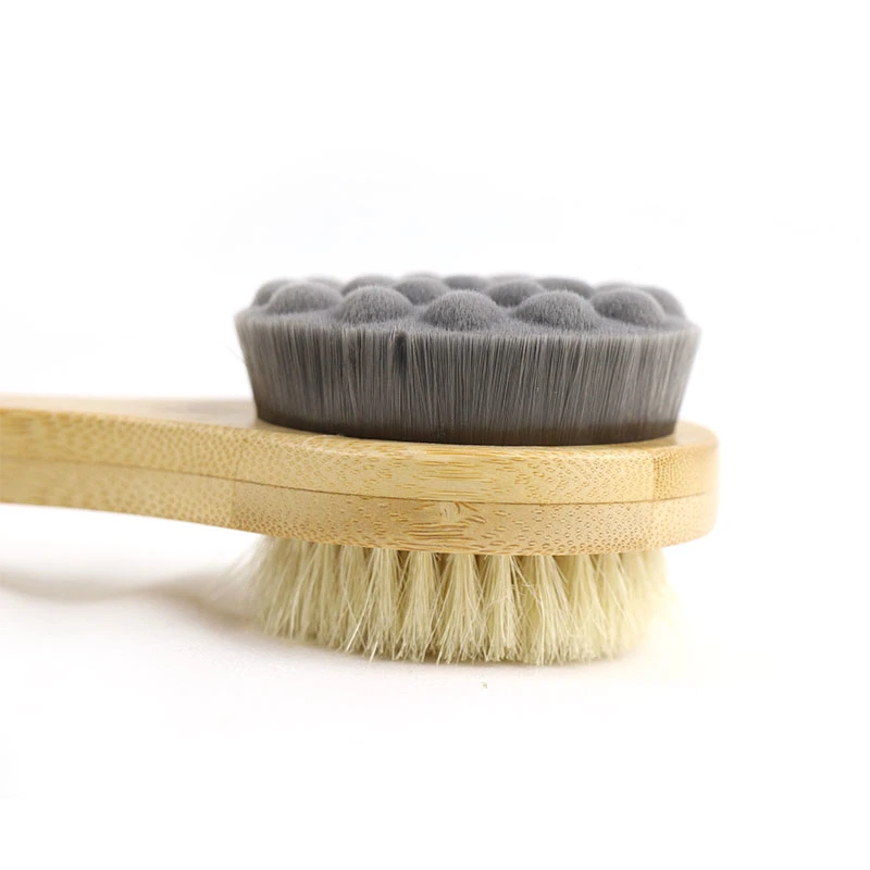 Long Handle Double-Sided Bath Brush Rubbing Brush Bristle Brush Back PP Soft Hair Bath Brush