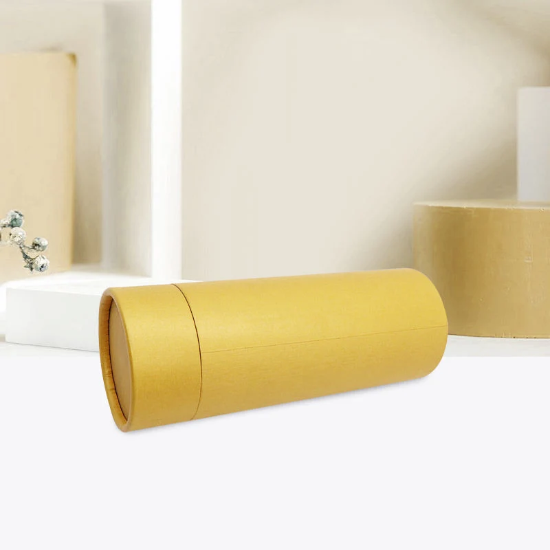 Customized Size Yellow Colorful Cylinder Box Food Container Packaging Cardboard Paper Tube