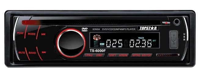 Auto Stereo One DIN Fixed Panel Car DVD Player with USB/SD/MMC Port