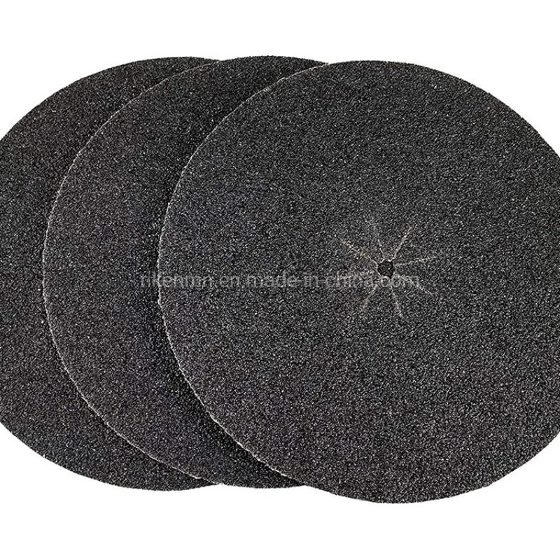 7'' Heavy Weight Silicon Carbide Paper Center Holes Abrasives Plain Backed Edger Sanding Discs Fiber Disc for Floor Sanders