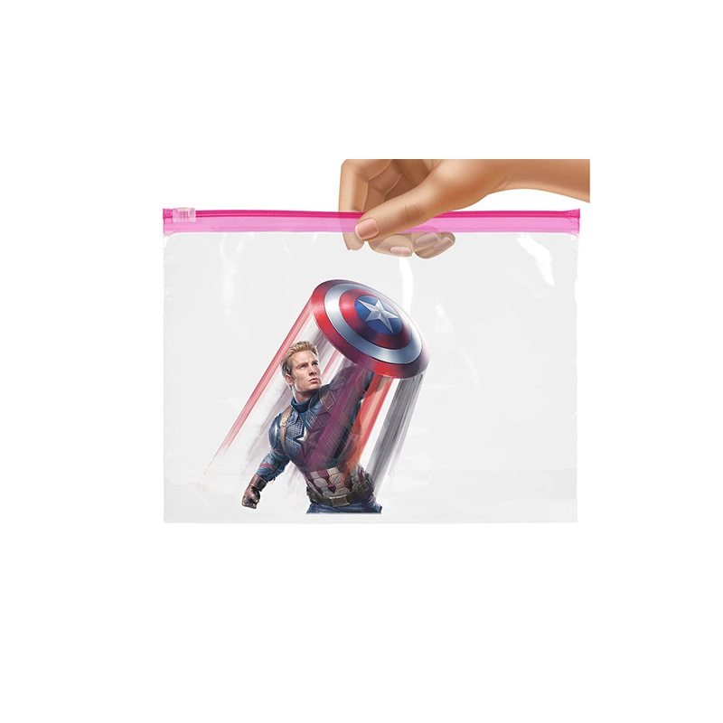 Custom transparente herméticamente el almacenamiento de alimentos de LDPE congelador bolsa con cremallera Slider