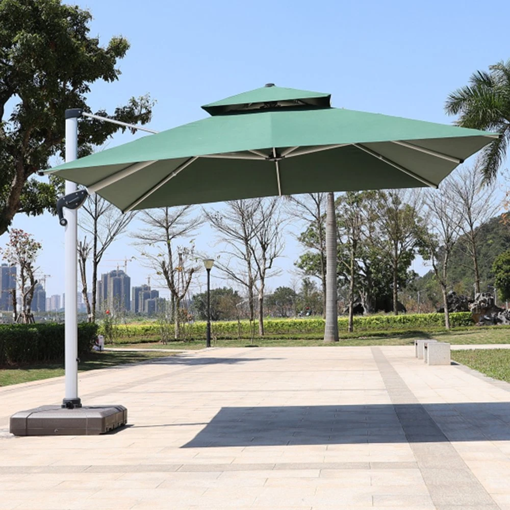 New Designed Outdoor Garden Roman Umbrella Double Top Deluxe Patio Beach Market Sunshade