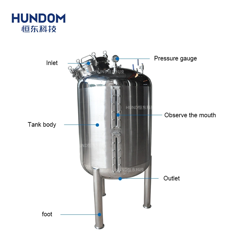 Food Grade Industrial Chemical Mixing Tank Raw Milk Single Layer Storage Water Tank