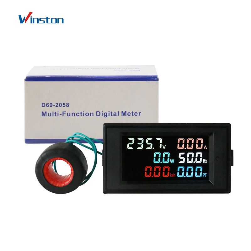 D69-2058 Multi-Function Digital Meter Voltmeter Current Ammeter Electric Energy Frequency Meter Digital Panel