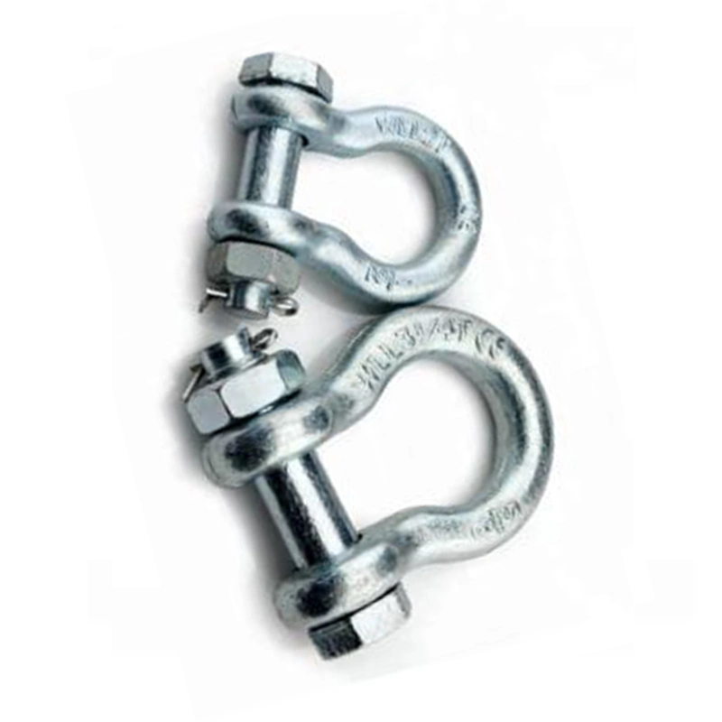 Bolt Type 2150 D Shape Shackle Galvanized 6 Safety Working Load Shackle