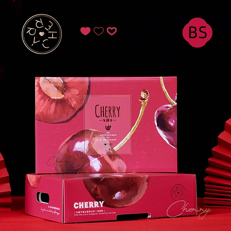 Cmyk Printing Corrugated Paper Cherry Fruits Package Carton Box