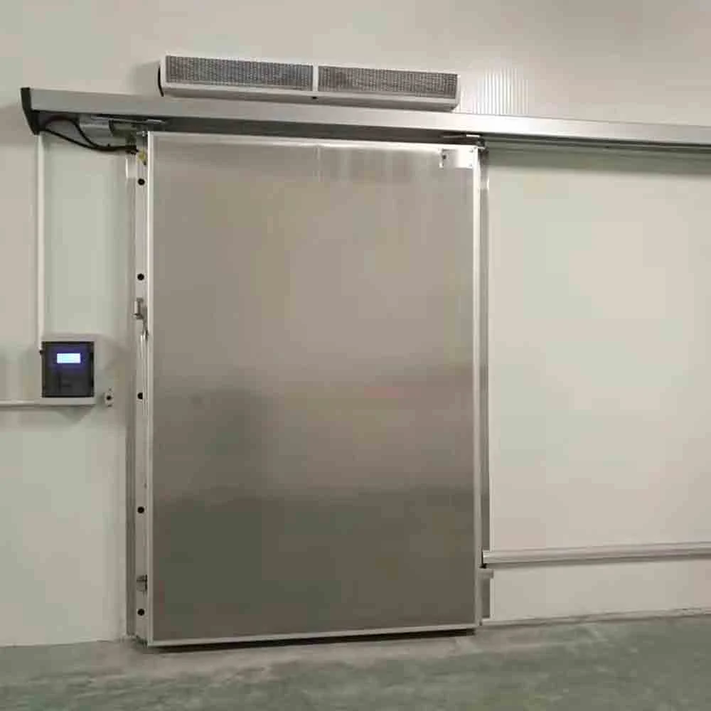 Puerta corrediza automática eléctrico de refrigeración para un cuarto frío.