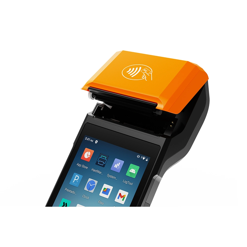Sistema de POS portátil NFC de ecrã tátil Android 13 com Impressora (R330PRO)