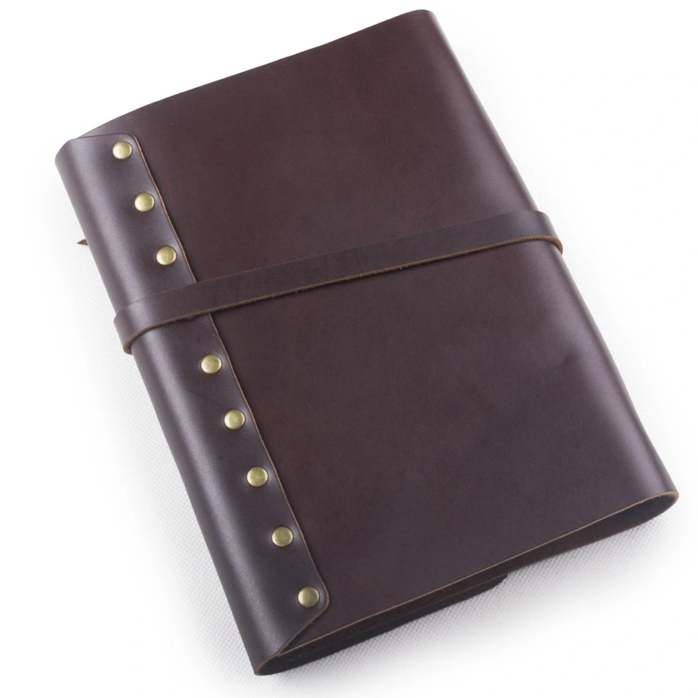 Brown A5 Band PU Diary Leather School Note Book