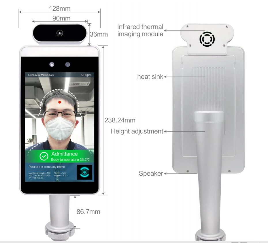 Turnstile Face Recognition Access Control Time and Attedence Access Control System Machina Turnstile