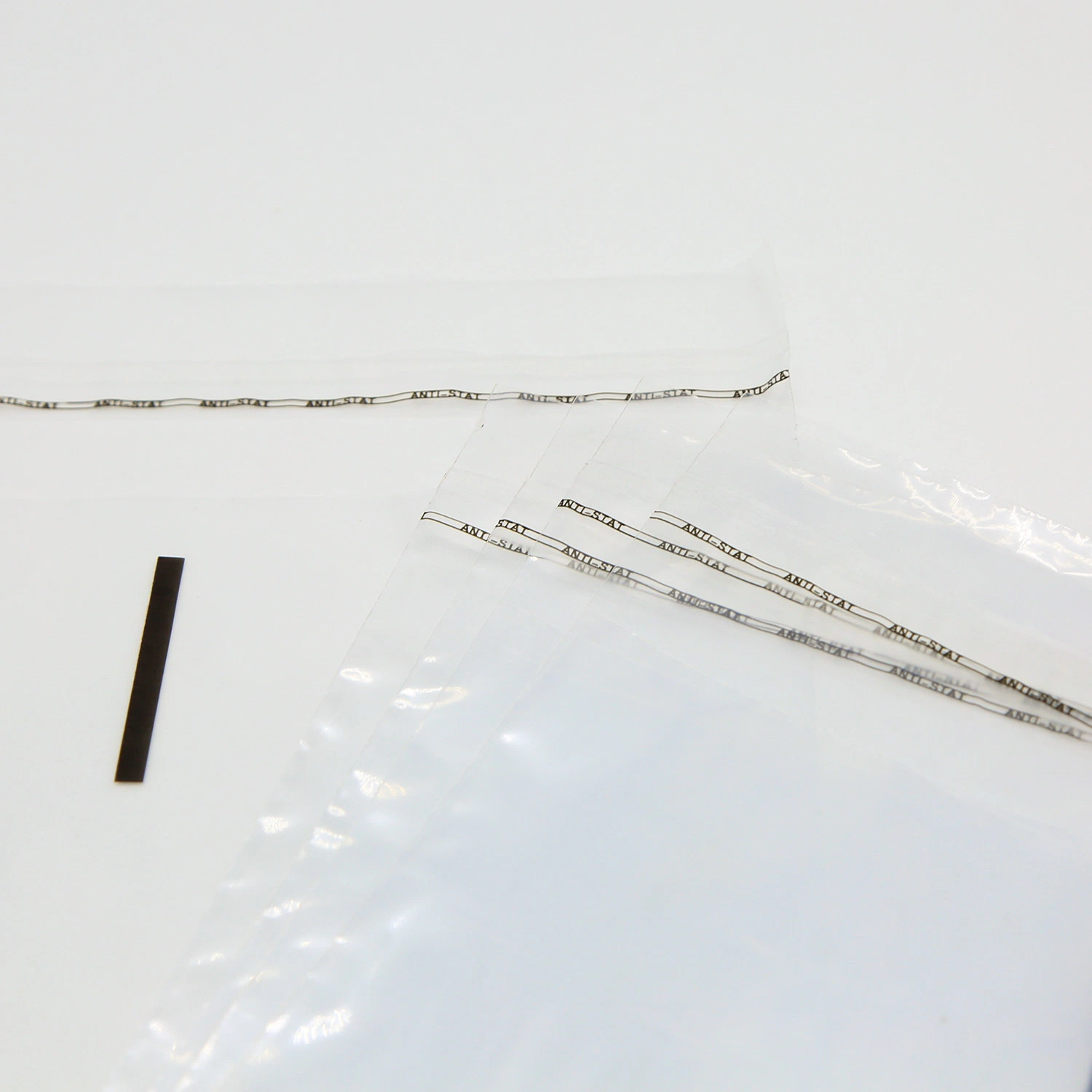 Antistatic Strip Resealable Self Adhesive Clear Packaging Bag