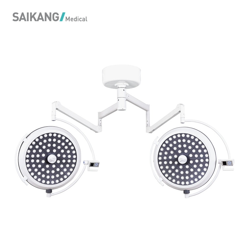 SK-Lld7070A Hospital Saikang frío Luz médica Doble techo domo sin sombra Lámpara de funcionamiento LED móvil quirúrgico