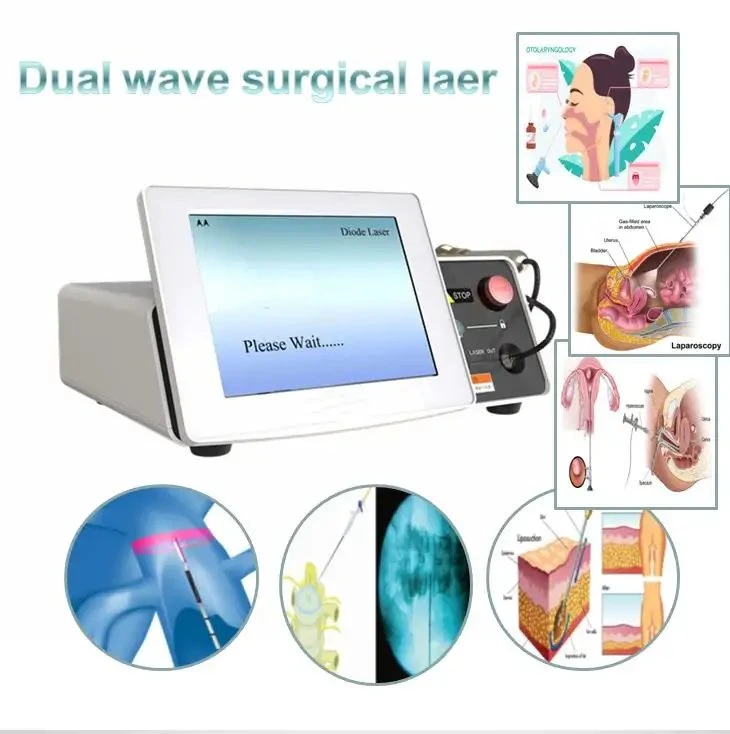 Médico 980 1470 Diodo Laser para Cirurgia laparoscópica, rejuvenescimento vaginal, Laser cirúrgico aparelho vaginal aperto vaginal