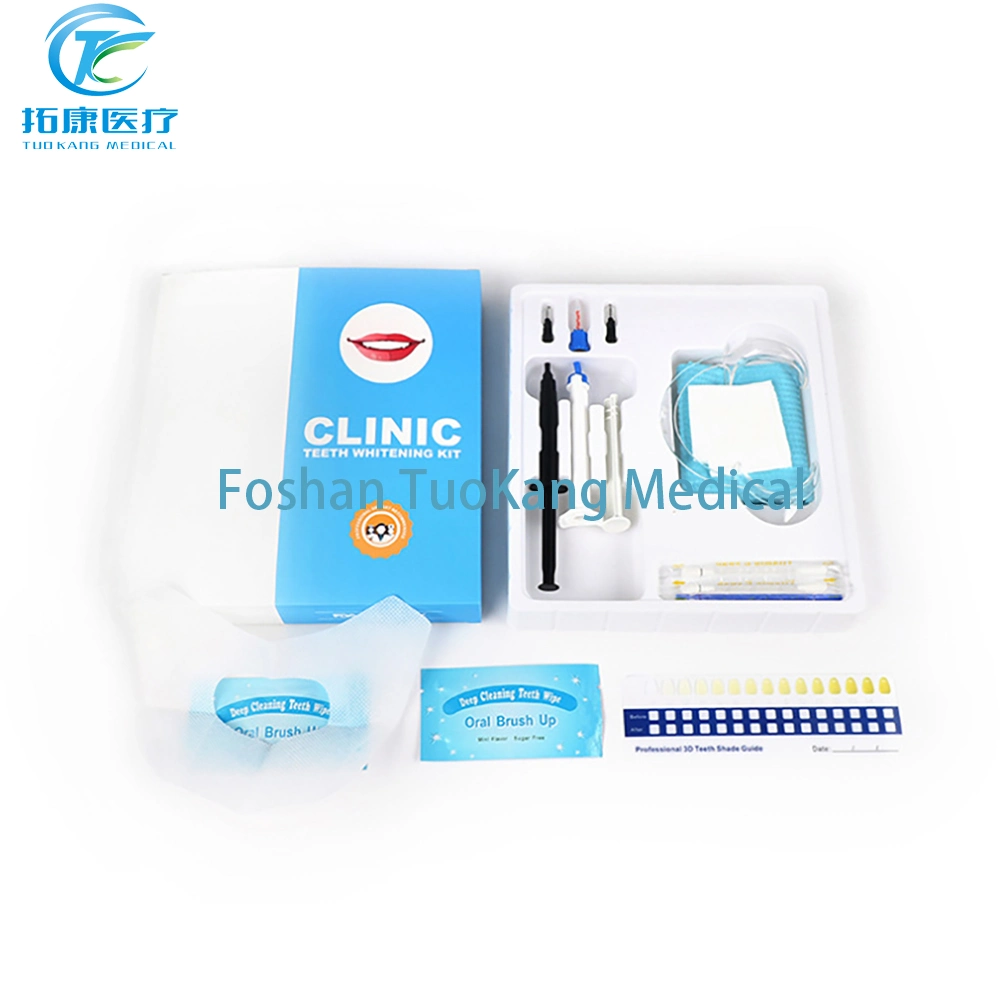 Uma fábrica de Grau Dental Clinic usam o Professional branqueamento dentário Canhão Duplo seringa do kit de gel para clareamento dental a máquina