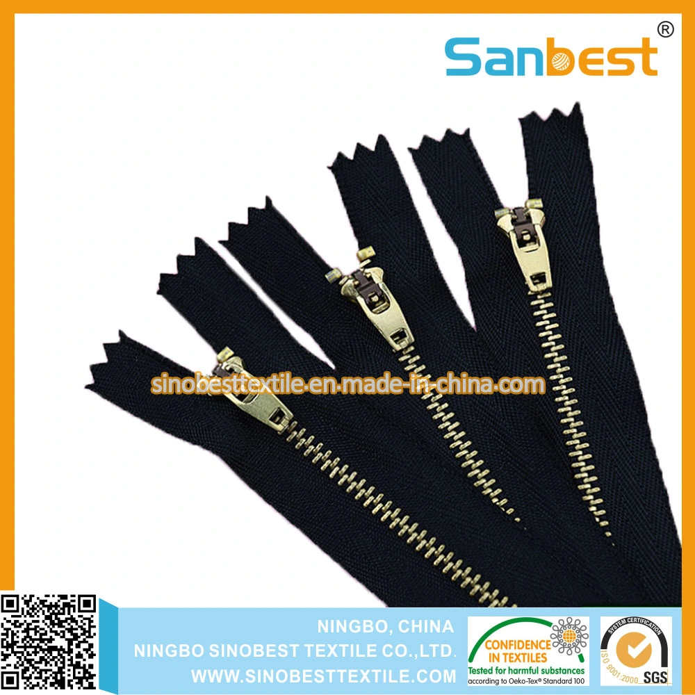 100% High Quality Colorful Metal Zipper with Durable Teeth