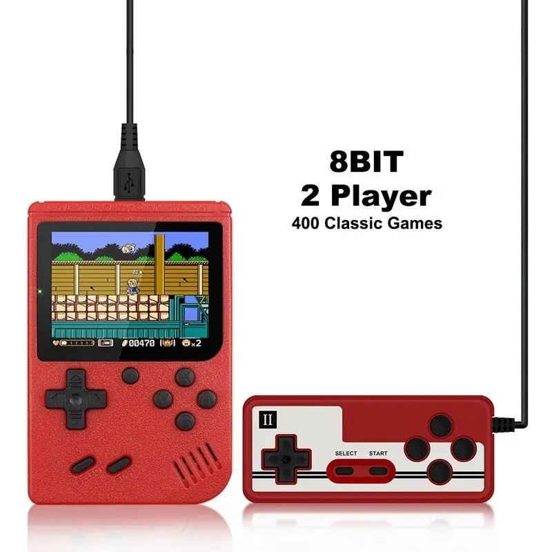 Портативная мини-ретро-видеоигровая приставка 400 в 1 Portable Игровой приставка Hand Hand Hand Hand TV Game Player Boy Consolas De Videojuegos для Kid