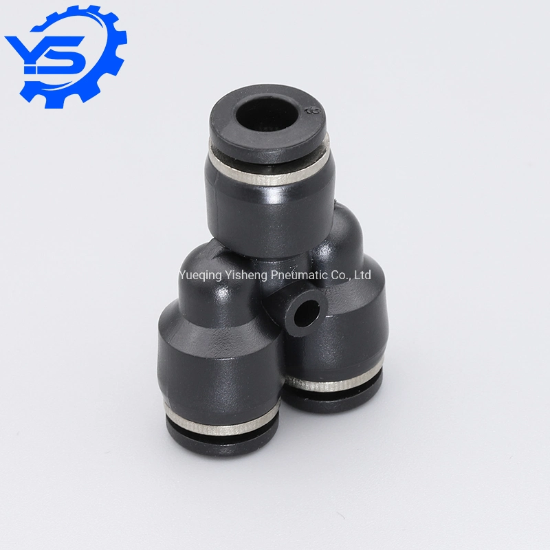 5/32 1/4 5/16 3/8 1/2 Inch Py Union Y Type Push on Quick Connect Plastic Air Control Pneumatic Hose Fitting