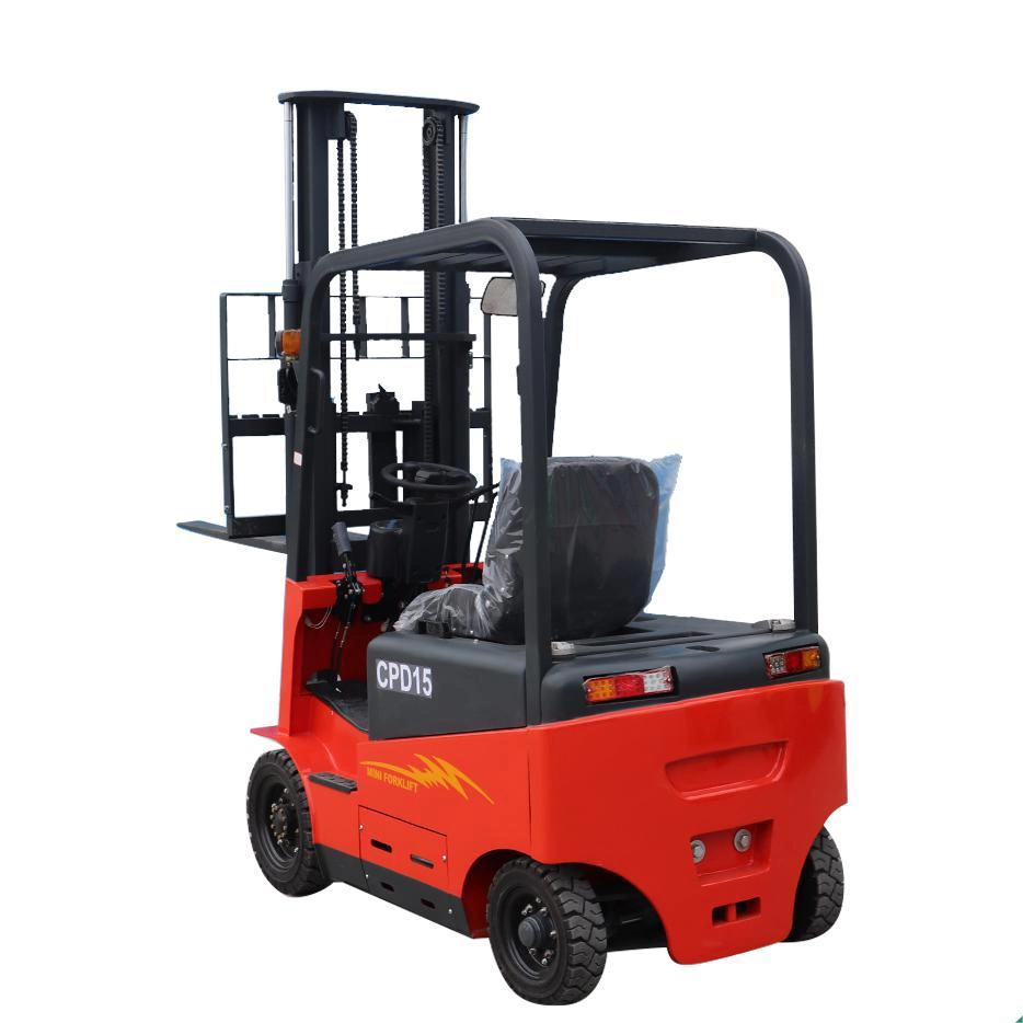 1.5ton 1500kg Lifting Height 5000mm Material Handling Equipment Four Wheel Battery Electric Forklift Equipment