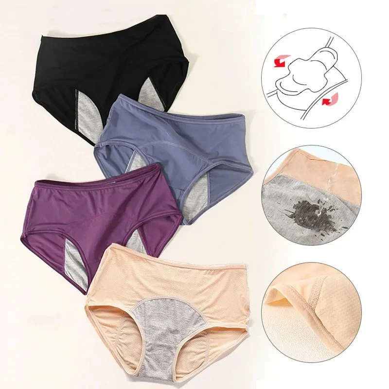 Fashion Underpants for Ladies Period Panties 4 Layers Leak Proof