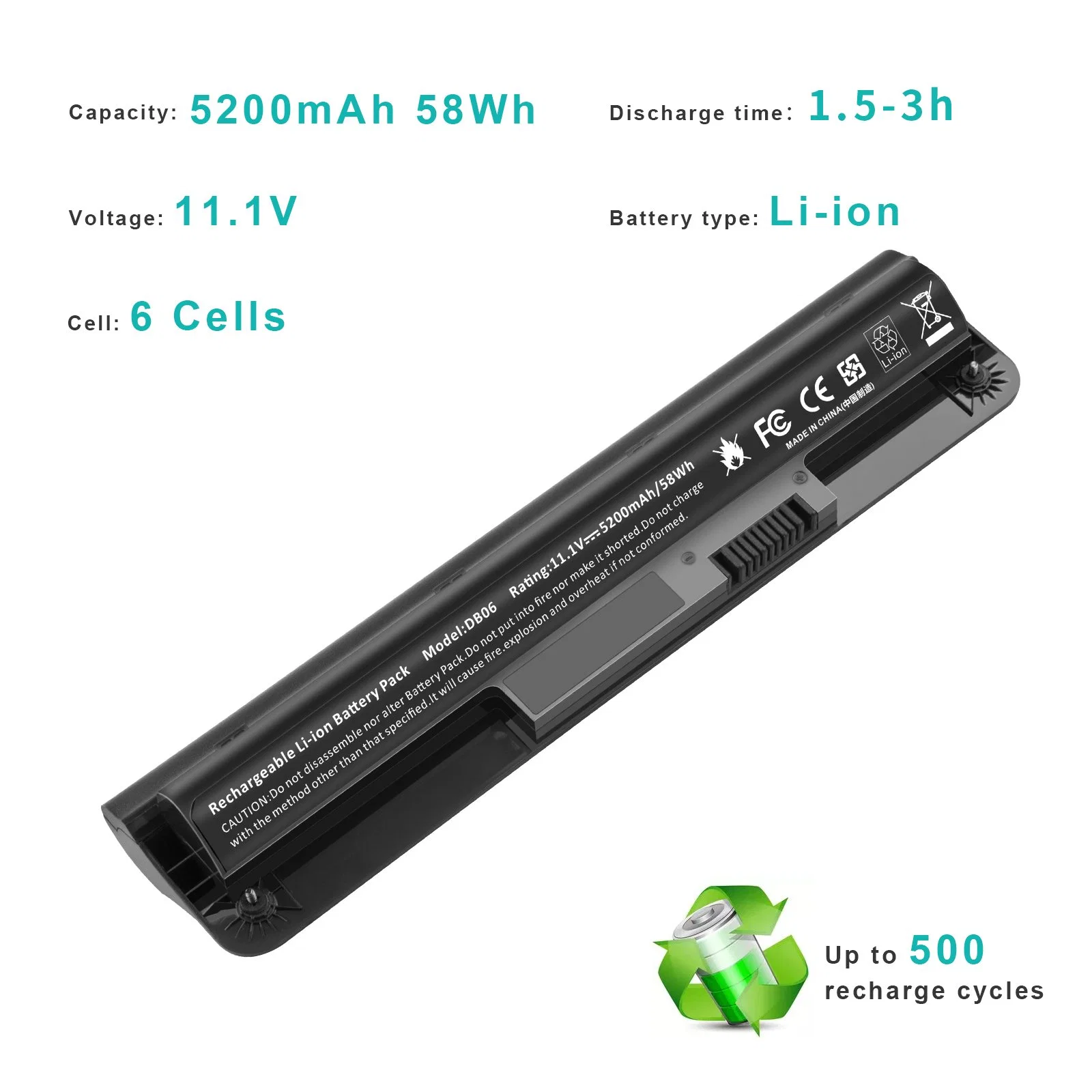 Lewe Factory New Chargeable Original Laptop Battery dB06 dB06XL M0a68AA dB03 11.1V 5200mAh for HP Probook 11 G1 Probook 11 G2 Probook 11 Ee