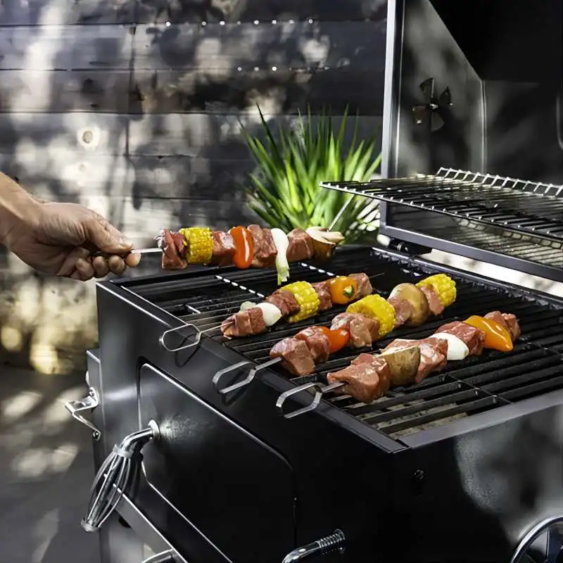 10 Peças para grelhar Churrasco Utensílio de inox Conjunto de Ferramentas