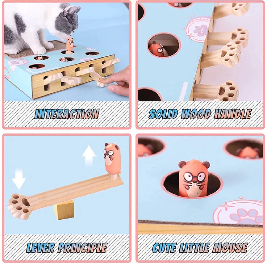 Lovepaw Wellpappe Katze Kratzbrett Interactive Hit Hamster Katze Scratch Toys