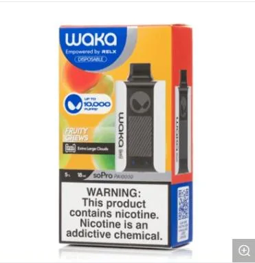 Caneta de papel de Vape descartável Waka Sopro PA10000, 100% original, por grosso 18 ml