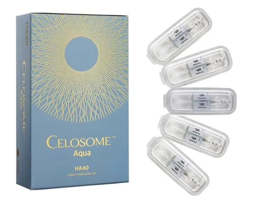 Ready Stock Celosome Aqua Ha60 2.5ml*5 Skin Hydration Whitening Non-Cross Linked Dermal Filler Injection Dermaheal Hsr Dmae Jalupro Hyaron Skin Booster