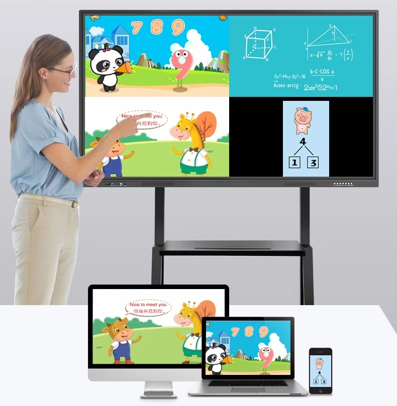 110 Inch Electronic Panel Board Teaching LED TV Panels Interactive Smart Whiteboard