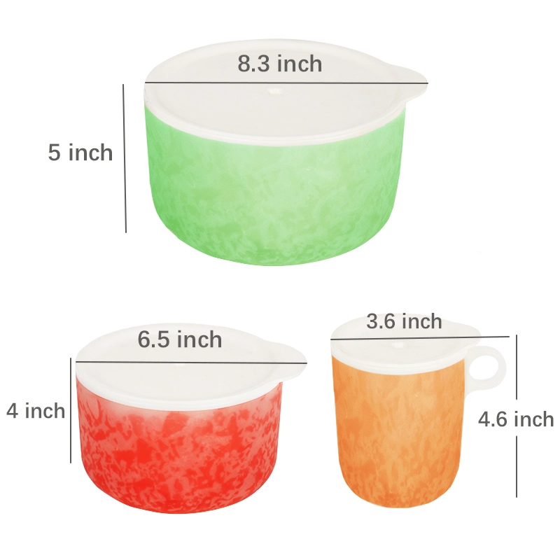 Dtk New Summer Cool Creative Double-Layer Condensing Salad Bowl Set