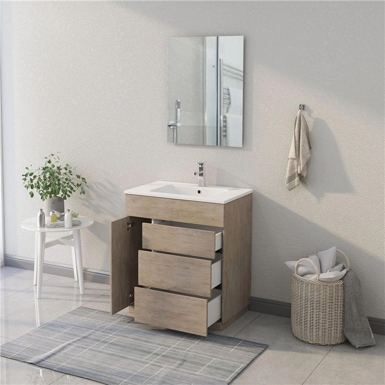 23 pulgadas con lavabo de madera contrachapada de la decoración del hogar baño simple juego de tocador