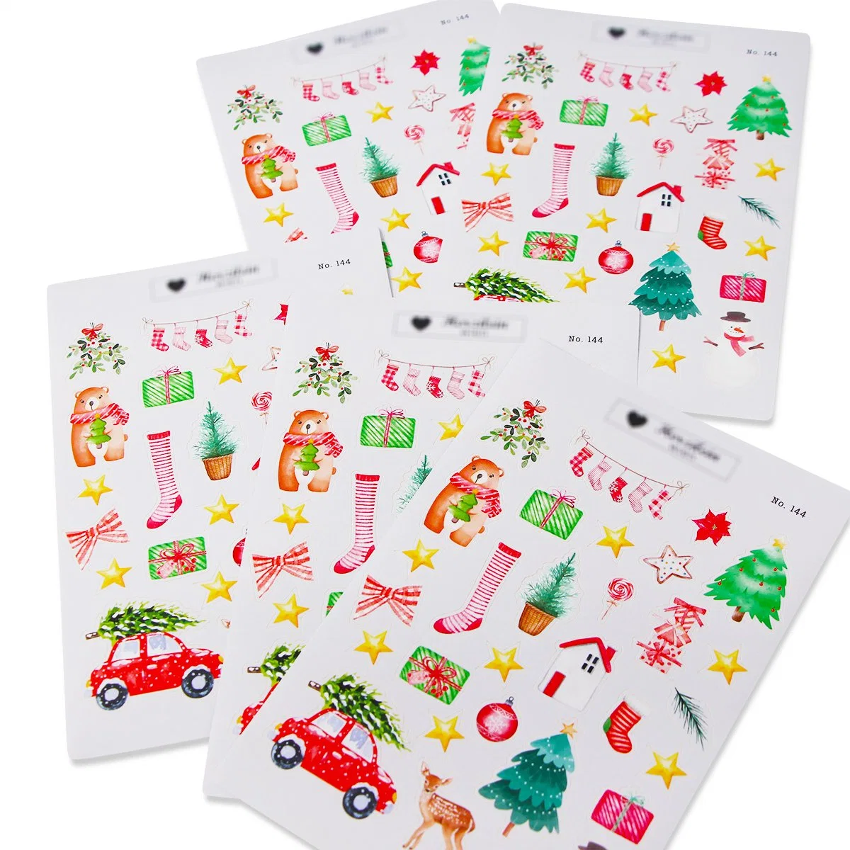 Custom Children's Christmas Vinyl Decoration Cute Icon Stickers Gift Decoration Stickers