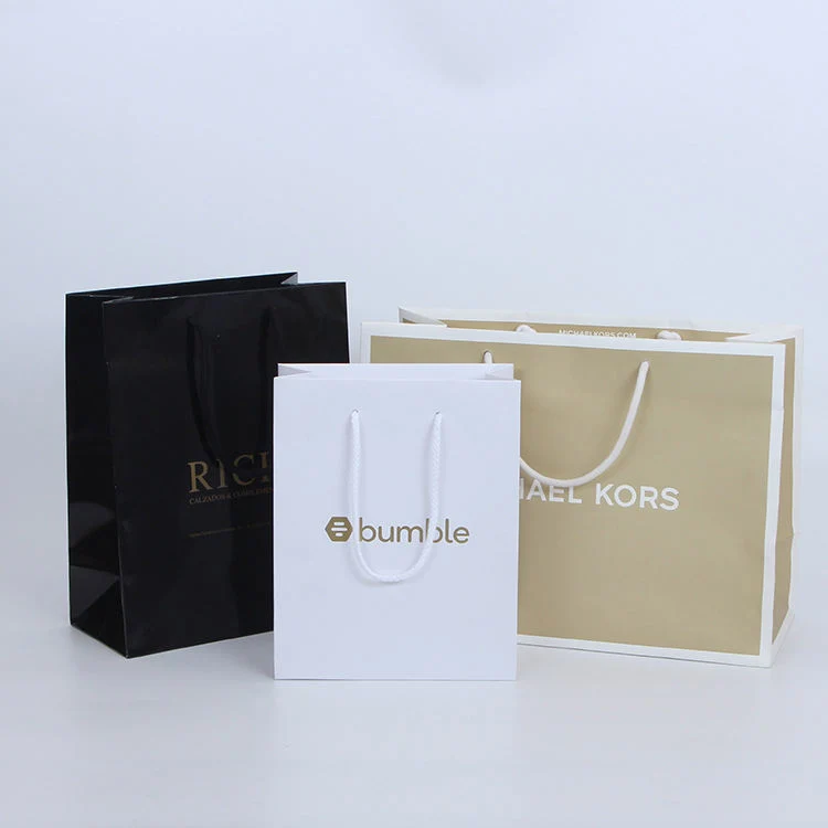 Your Own Logo White Brown Kraft Gift Craft Shopping Paper Bag for Shoes