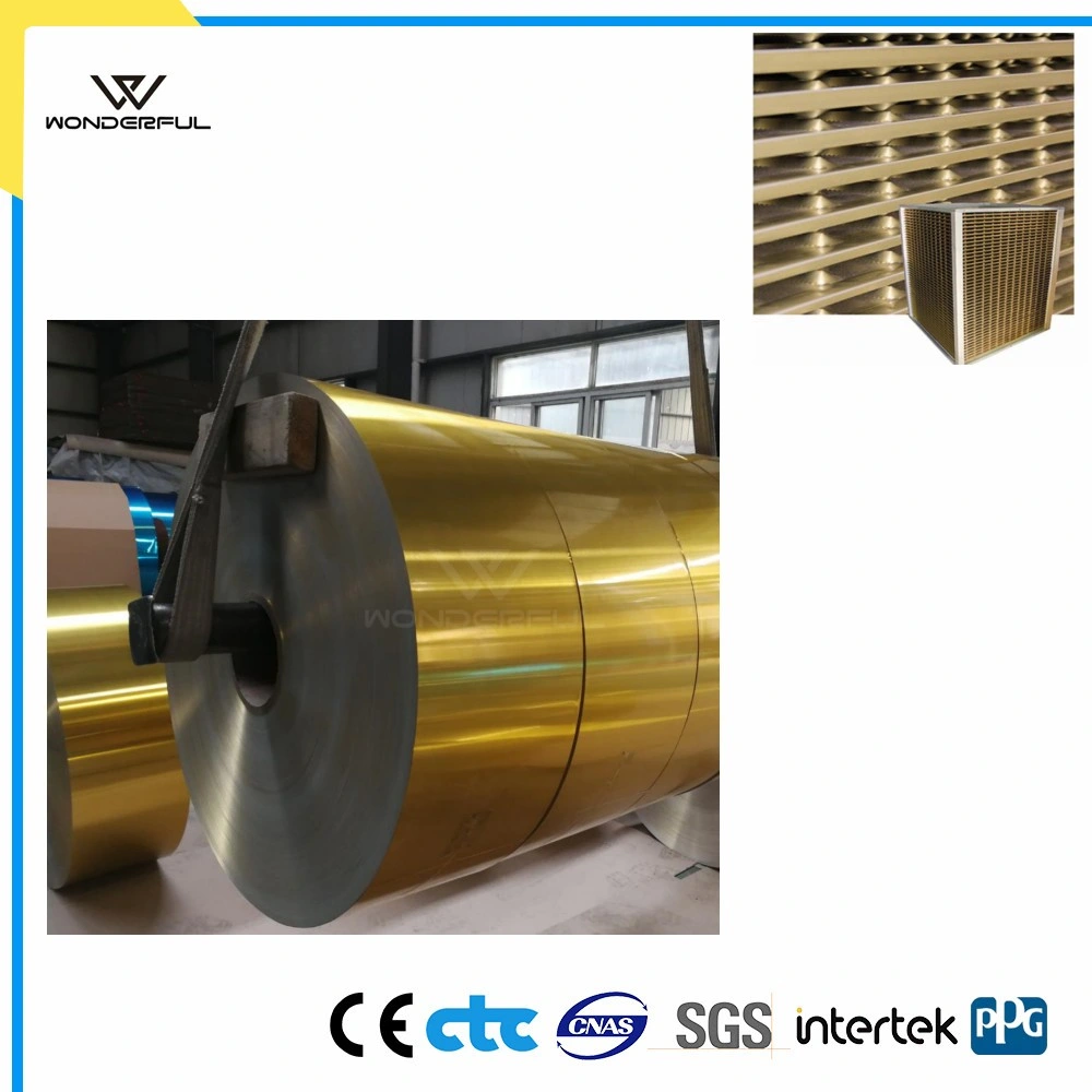 Golden Hydrophilic Aluminum Coil Air Conditioner Fins